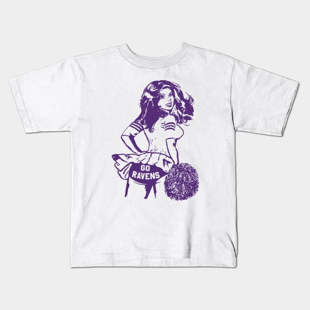 Go Ravens Kids T-Shirt by onimod